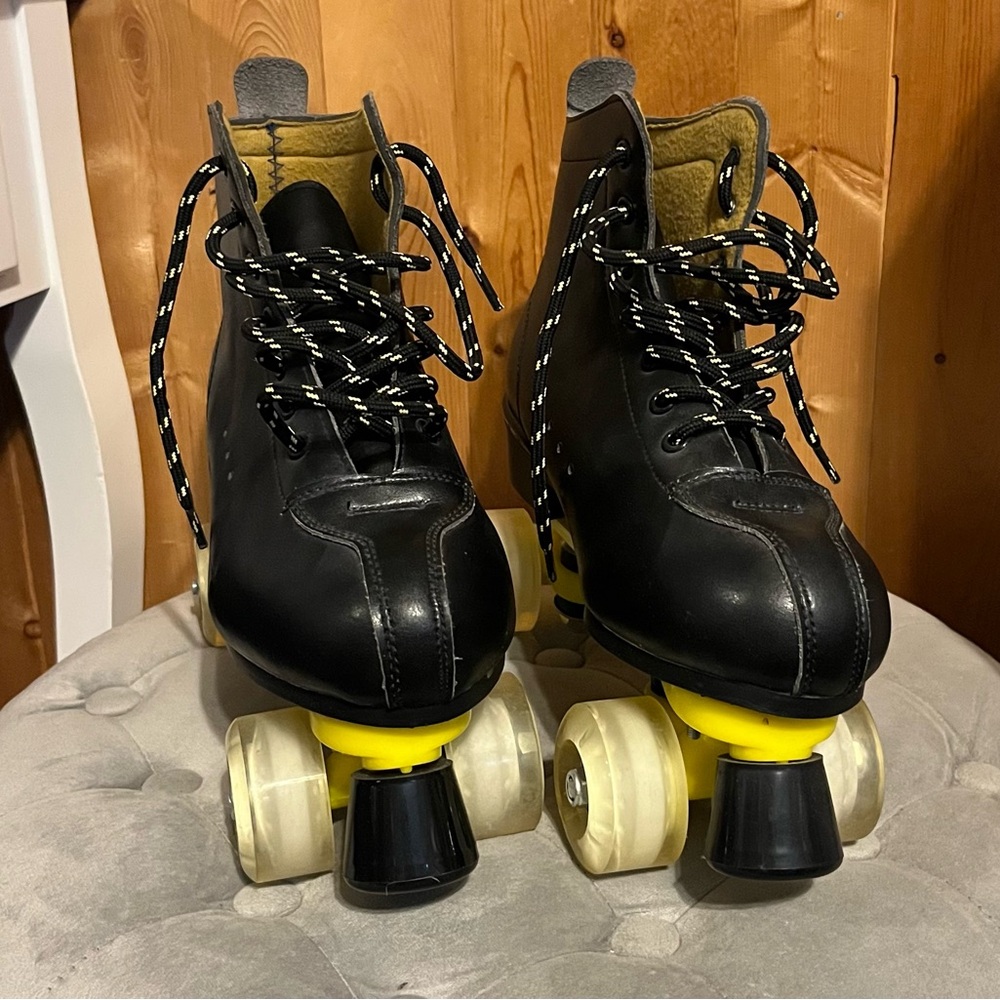 Black and Yellow Roller Skates